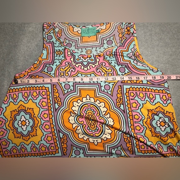 JUDITH MARCH Pastel Rainbow Fringe Trim Dress S - Picture 6 of 6